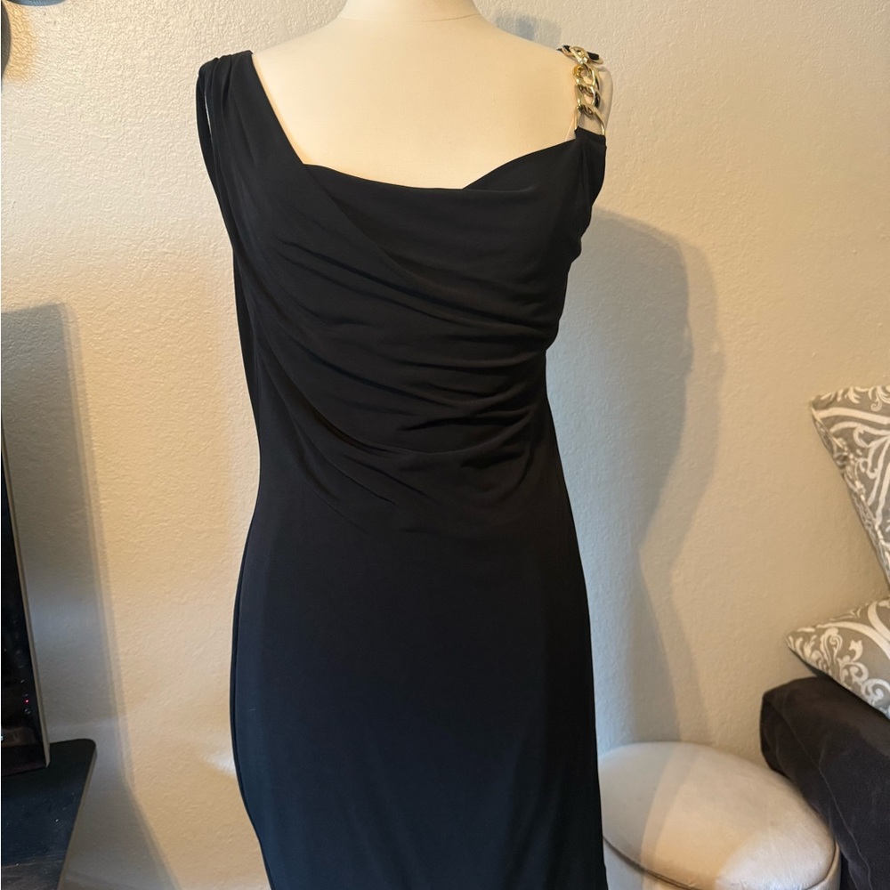 Calvin Klein Black One Shoulder Dress